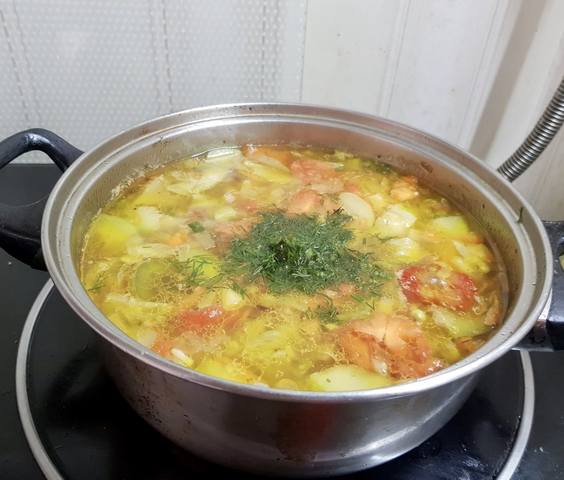 Суп овощной польский