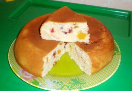 Кекс с цукатами в мультиварке