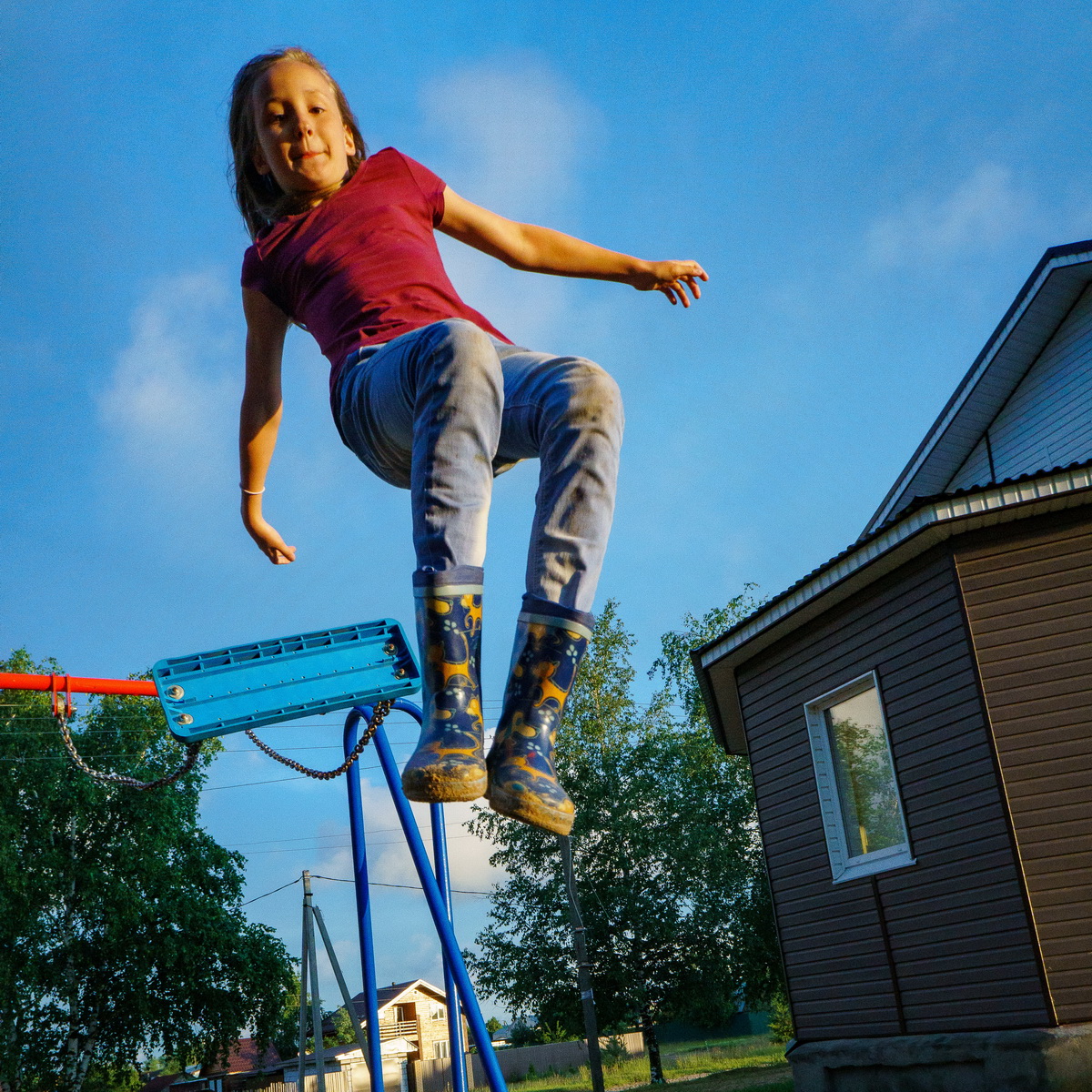 качели прыжки FOK9248