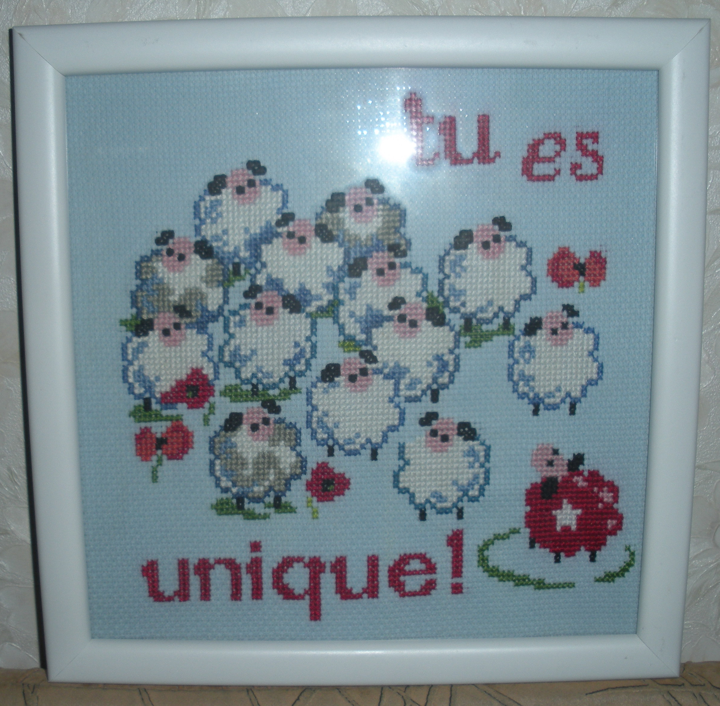 вышивка овечки