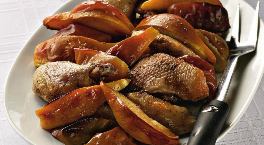 Утка с курицей запеченные