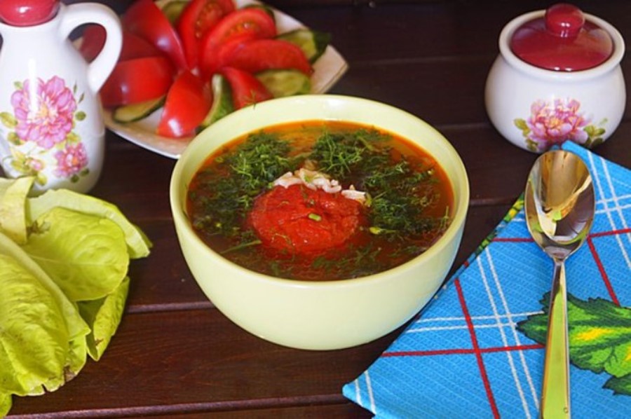 Узбекский куриный суп «товук шурпа»