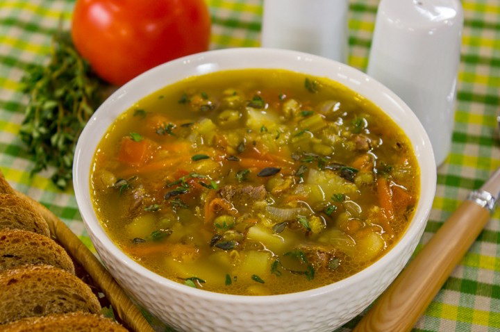 Суп с говядиной и машем