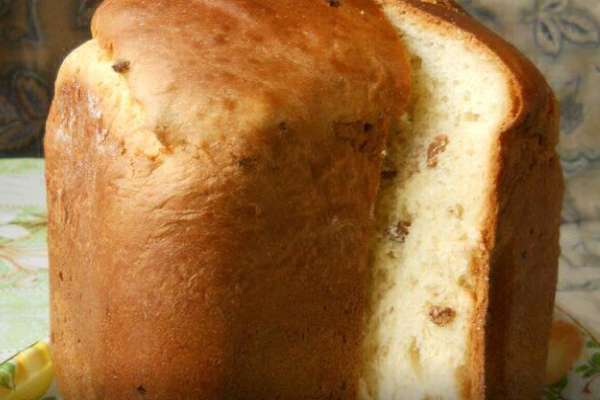 Сладкий хлеб с изюмом в хлебопечке