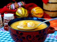 Тыквенный суп-пюре с фрикадельками