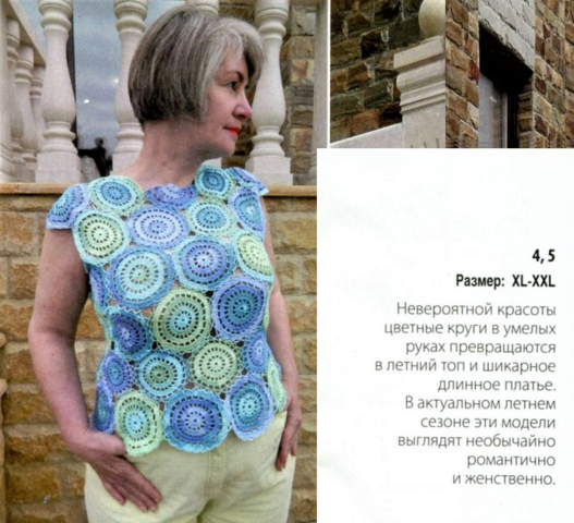 Кофта и платье кружочками Автор-Рита Кожан -1