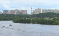 Павшинская Пойма Москвы-реки, вдали дома Митино. Фото Морошкина В.В.