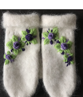 Варежки с растительным рисунком 11