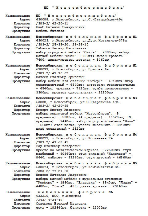 Новосибирскмебель