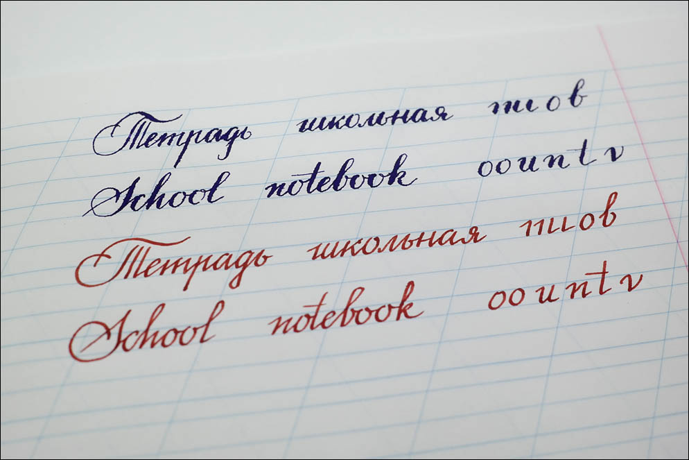 School notebooks ink-paper test 2020. Lenskiy.org