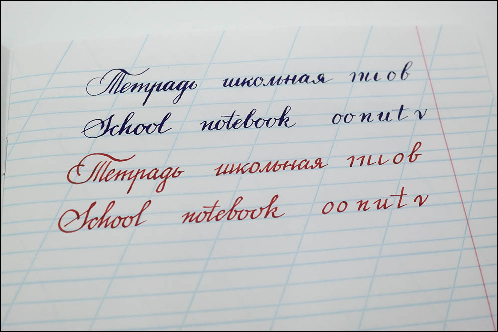 School notebooks ink-paper test 2020. Lenskiy.org