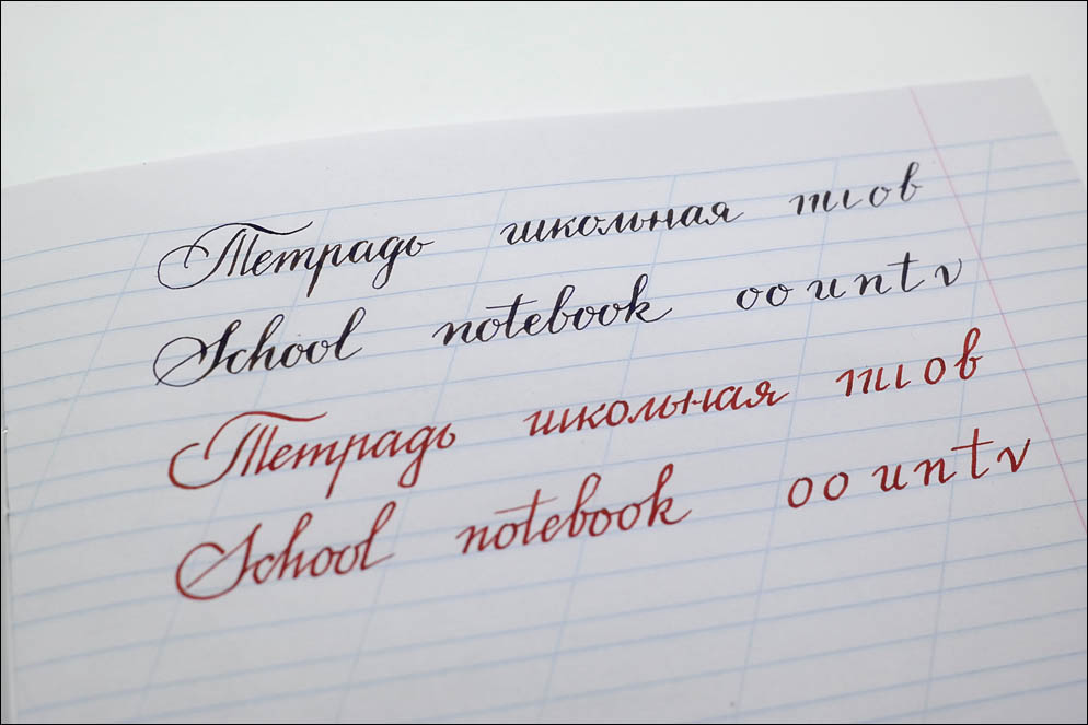 School notebooks ink-paper test 2020. Lenskiy.org