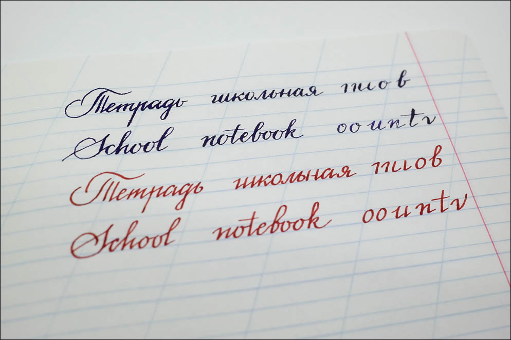 School notebooks ink-paper test 2020. Lenskiy.org