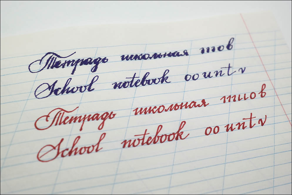 School notebooks ink-paper test 2020. Lenskiy.org