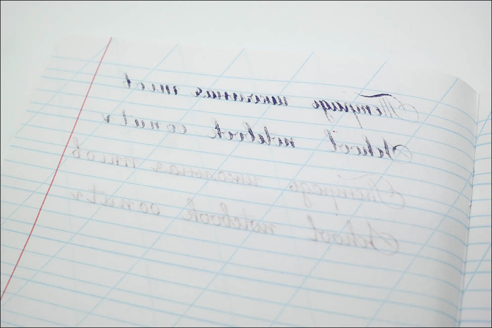 School notebooks ink-paper test 2020. Lenskiy.org