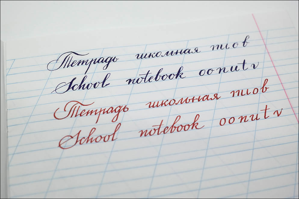 School notebooks ink-paper test 2020. Lenskiy.org