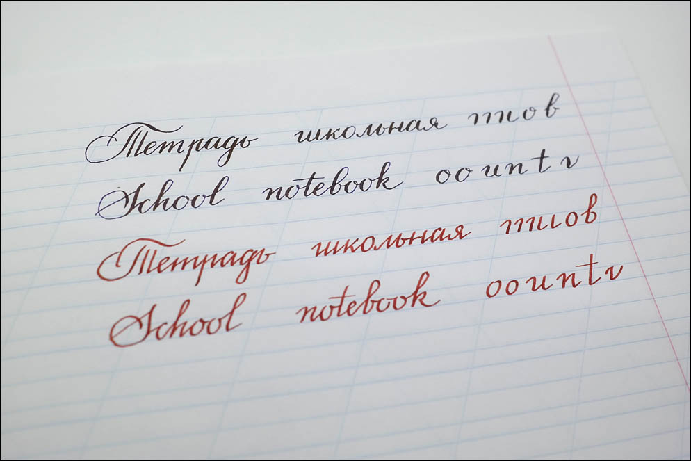 School notebooks ink-paper test 2020. Lenskiy.org