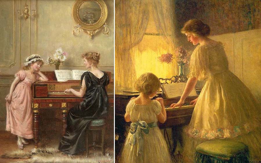 Английский живописец Джордж Гудвин Килберн . George Goodwin Kilburne,(1839-1924) и Американский художник James Francis Day (1863–1942)