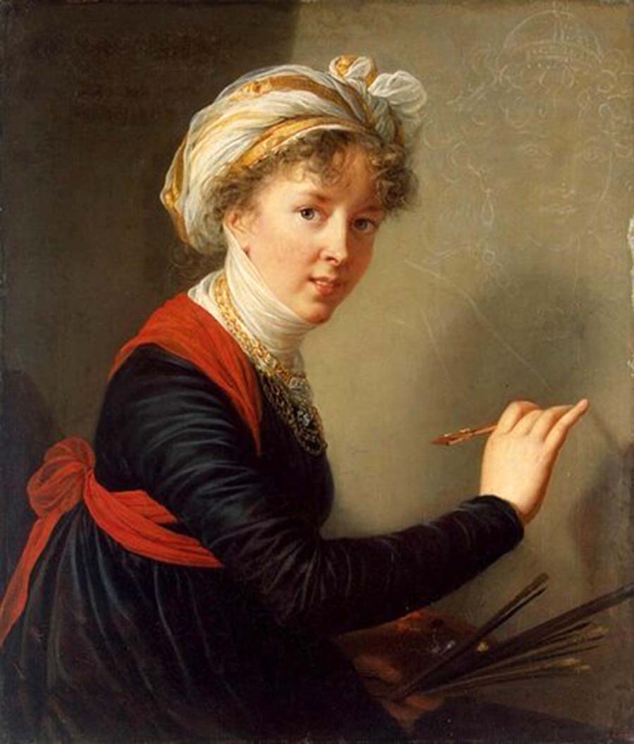 Французская художница Мари Луиза Элизабет Виже Лебрён (1755-1842) - Автопортрет.