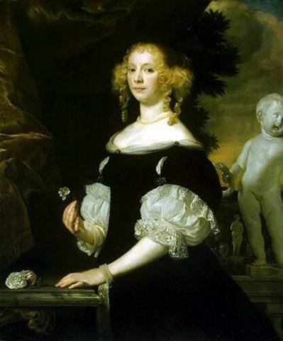 Нидерландский художник Абрахам Ламбертсон ван ден Темпель (1623-1672) - Женский портрет.