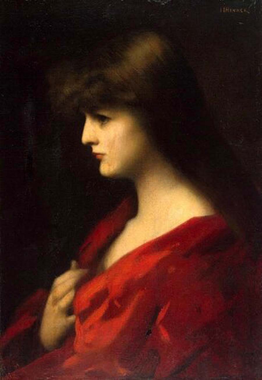 Французский художник Жан-Жак Эннер (1829-1905) - Этюд женщины.