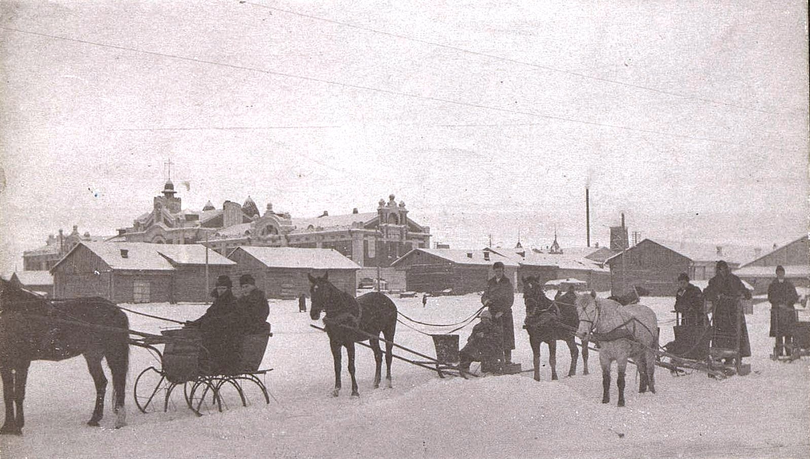 Виды зимних выездов. Ново-Николаевск. 1919