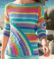 Джемпер цветной крючок 1-1