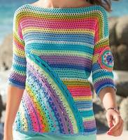 Джемпер цветной крючок 1-5