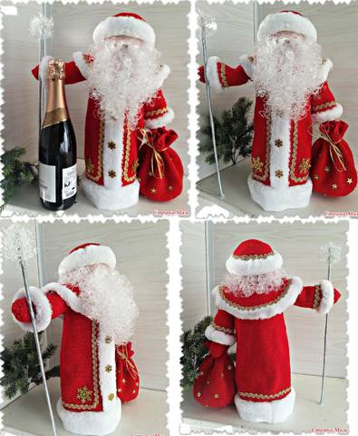Дед Мороз (чехол на бутылку) от Светланы Орлик. 1.12.20 32261411_m