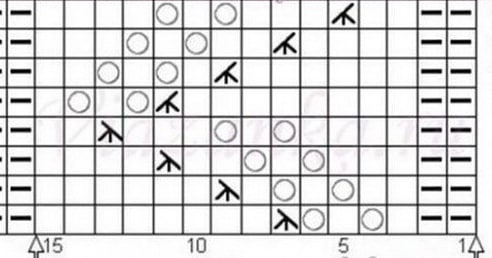 Узор спицами 1-1002