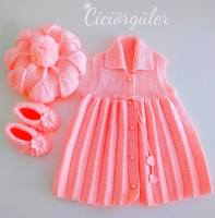 Платье гофре роза