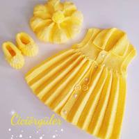 Платье желтое берет тапочки