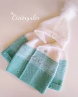 Куртка бело бирюза 1