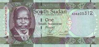 Южный Судан 2011 год. 1 фунт «Жирафы» 01