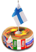 аватар турнира Дружба народов для финского языка (72x103 торт с флажком Финляндии) _210131 ©GenuineLera, 2020