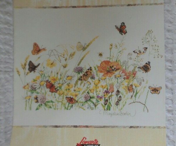 Lanarte-Cross-Stitch-Pattern-MEADOW-DANCE-Butterflies-Flowers- 57