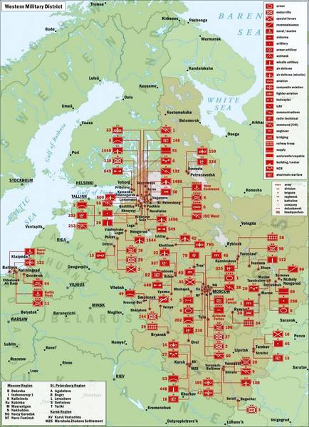 Расположение российских войск в Калининградской Russian Forces in the Western Military District.