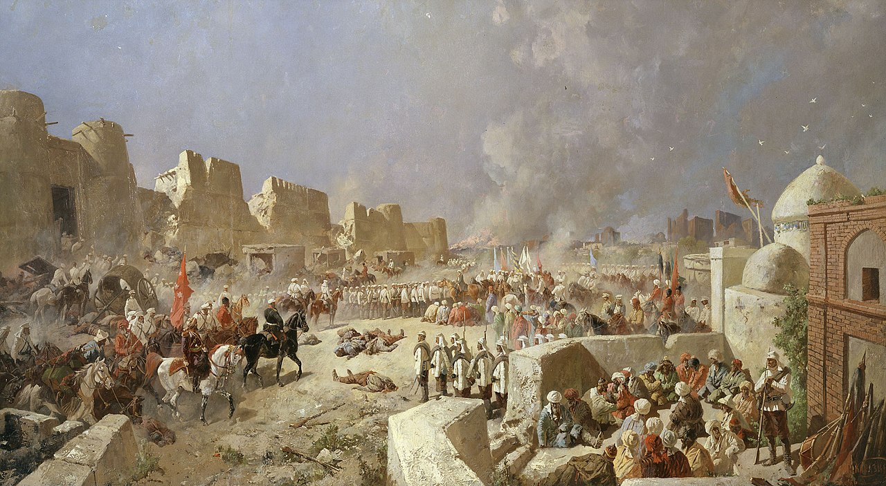 1280px-Karazin - Entry of Russian troops into Samarkand 1868