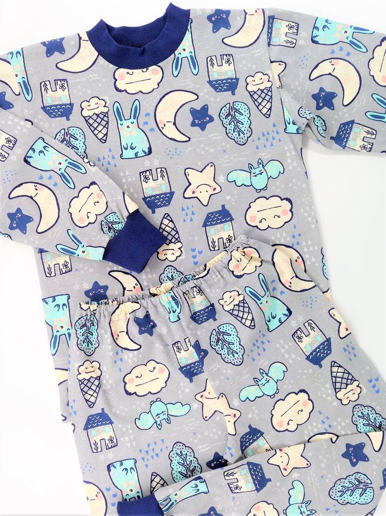 Пижама звезды на сером доп