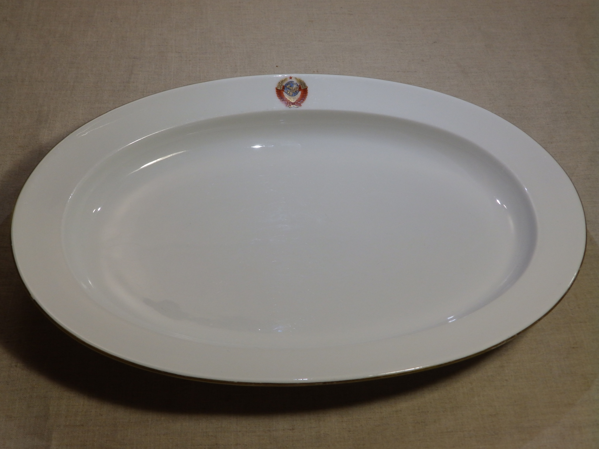 Блюдо с Гербом СССР из «Кремлевского сервиза» ЛФЗ 1970-е (55)