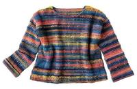 Джемпер крючком радужный 1-2