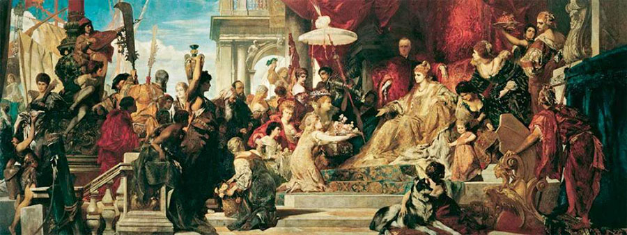 10художник Ганс МАКАРТВенеция, чествующая Екатерину Корнаро