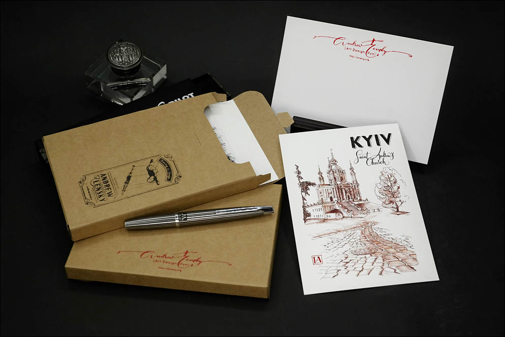 Kyiv by fountain pens and inks. Lenskiy.org