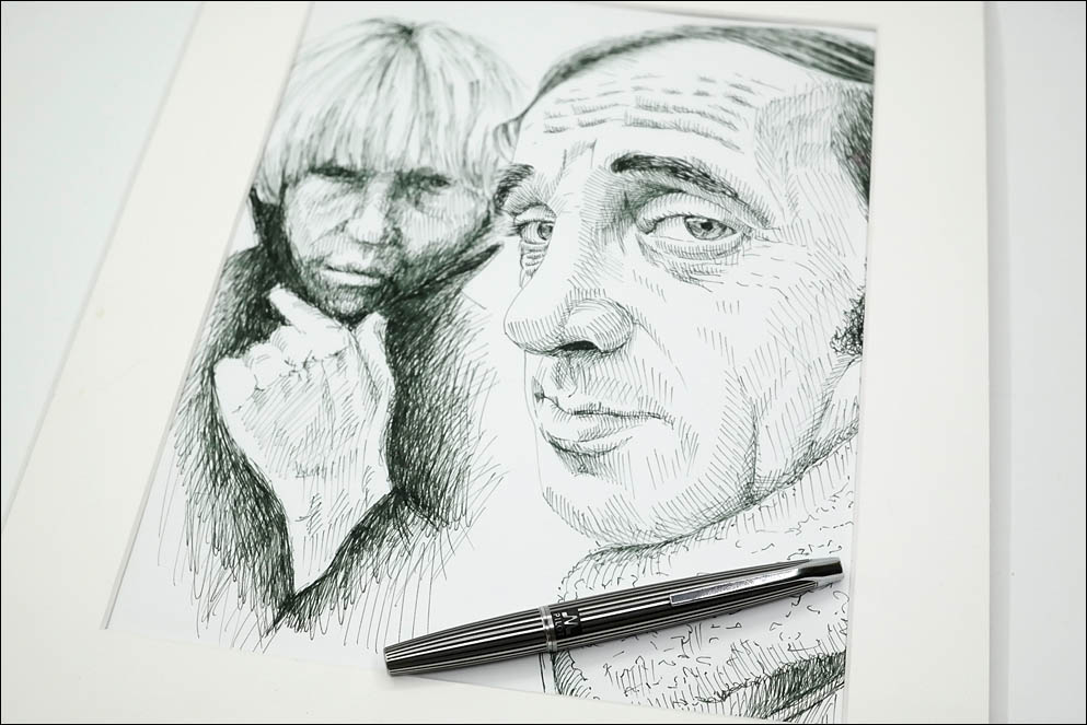 Jane Birkin and Charles Aznavour by Frank Habicht. Lenskiy.org