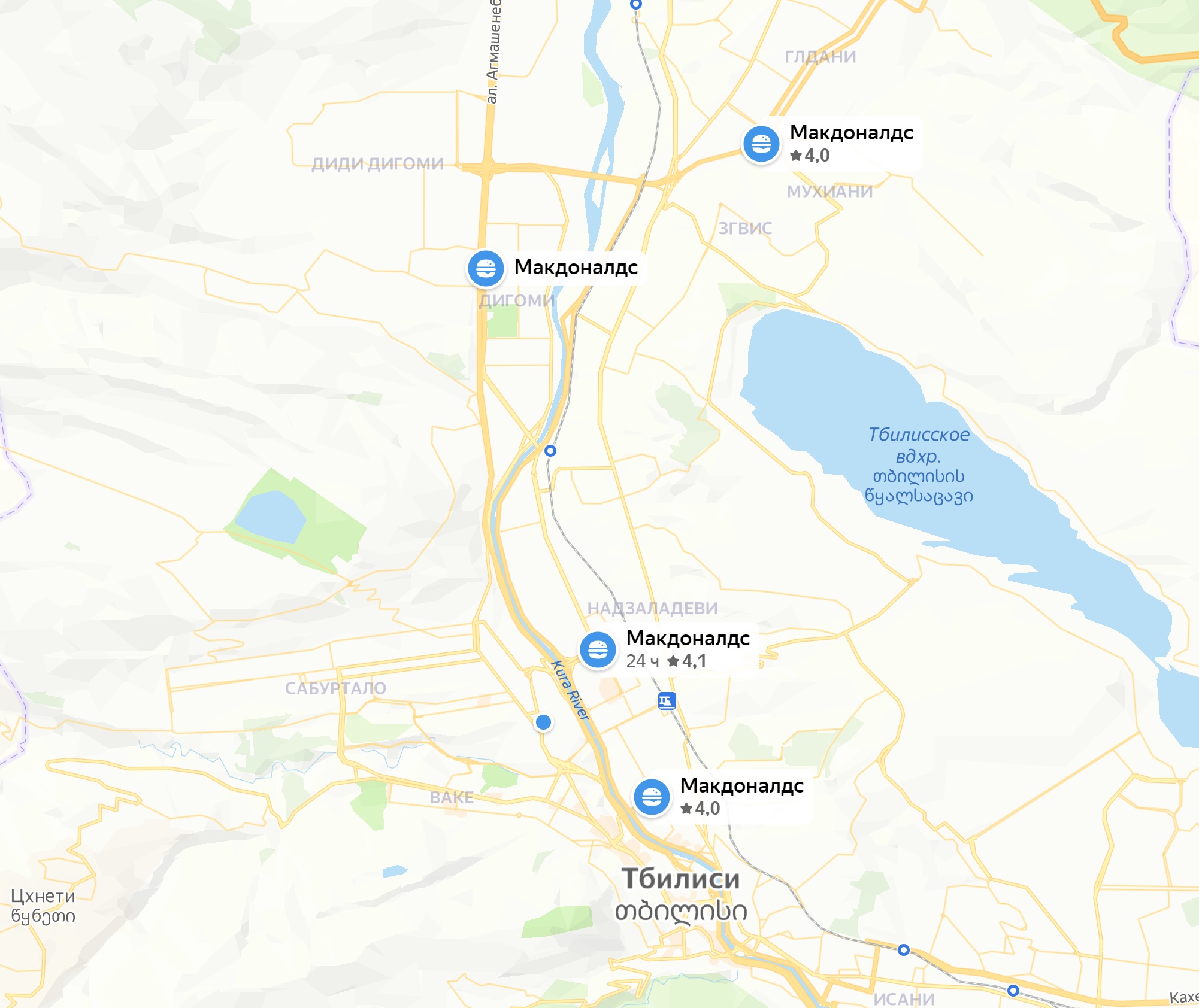 Есть ли фастфуд и стритфуд в городах Грузии, кроме Тбилиси?