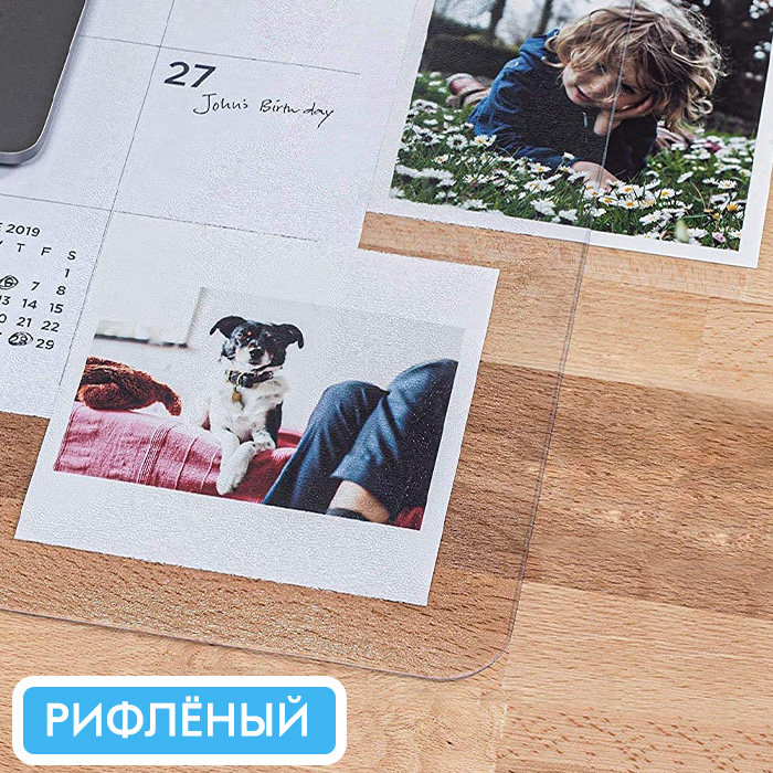 Коврик настольный прозрачный на письменный рабочий стол - 1,2мм110x90см ...