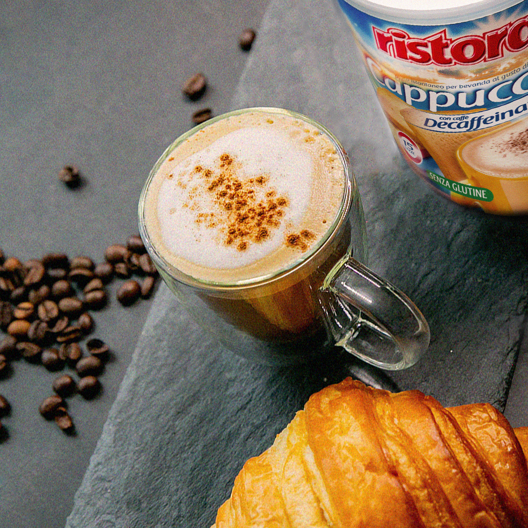Капучино растворимый без кофеина Ristora "LATTINO Decaffeinato", 250 гр ...
