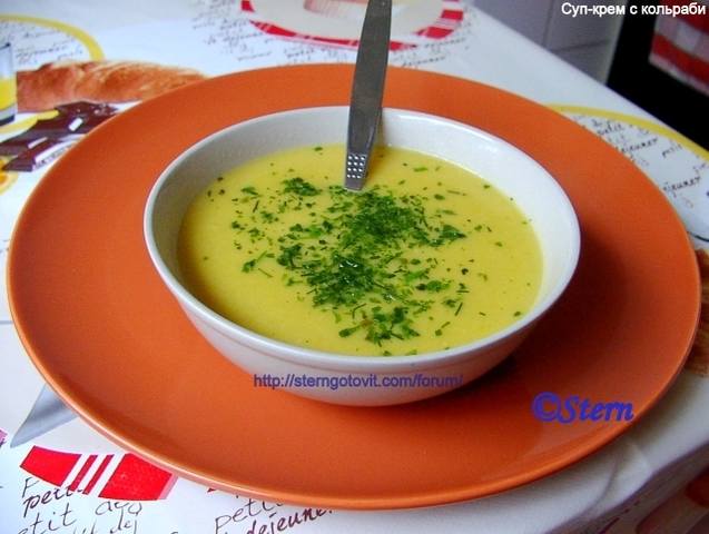 Суп-крем с кольраби