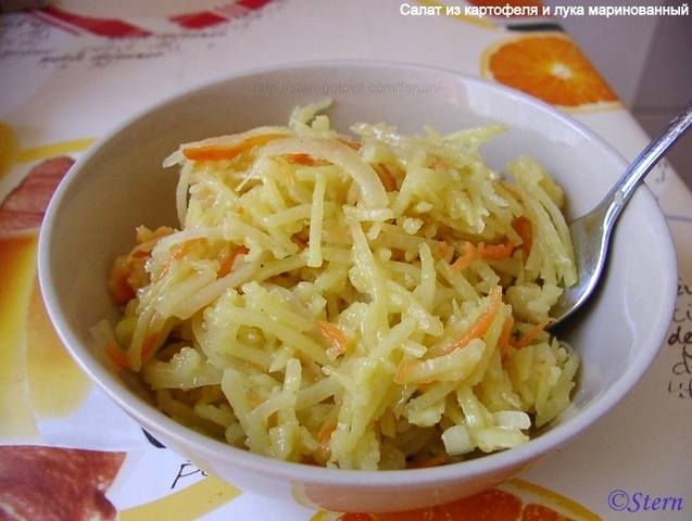 Салат из картофеля и лука маринованный