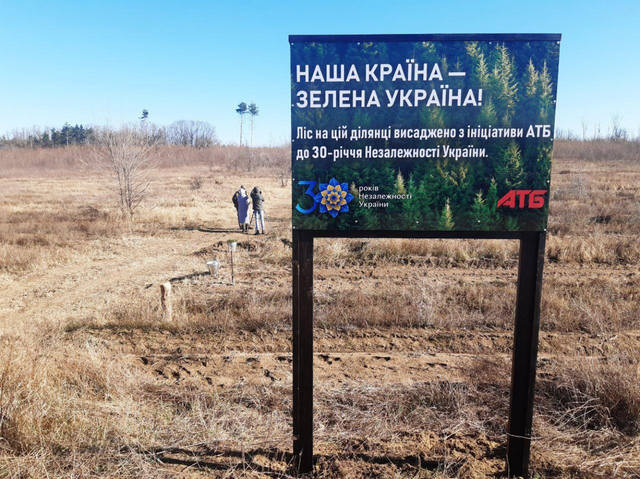 Корпорация «АТБ» высадила 45 гектаров леса в четырех регионах Украины